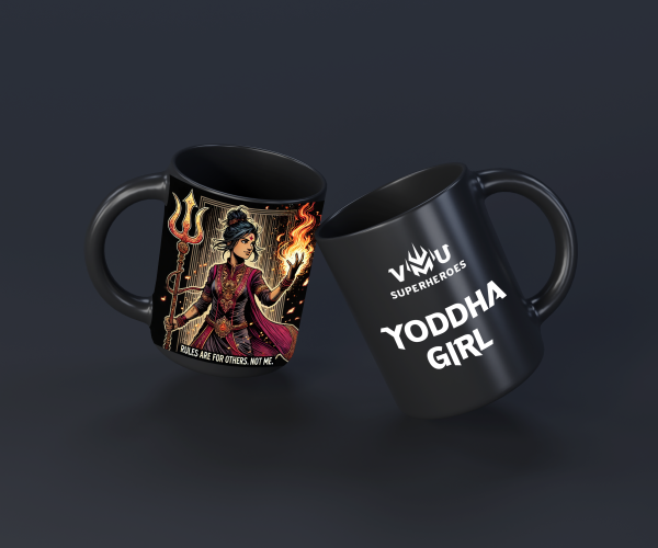 Yoddha Girl Coffee Mug (Black)